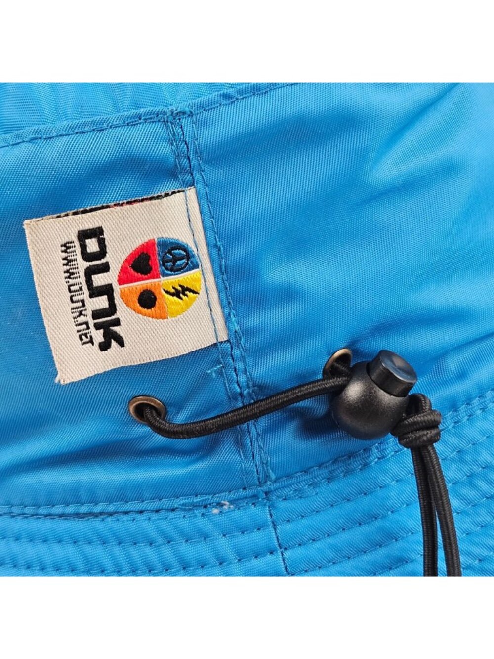 Dunk Wear Bucket Hat Blue Orange Nylon Adjustable Drawcord Coin Pouch Lined - Picture 7 of 9